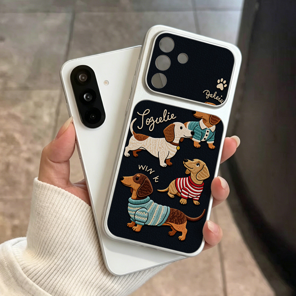 Camera Leather Case - Skórzane etui na telefon z motywem