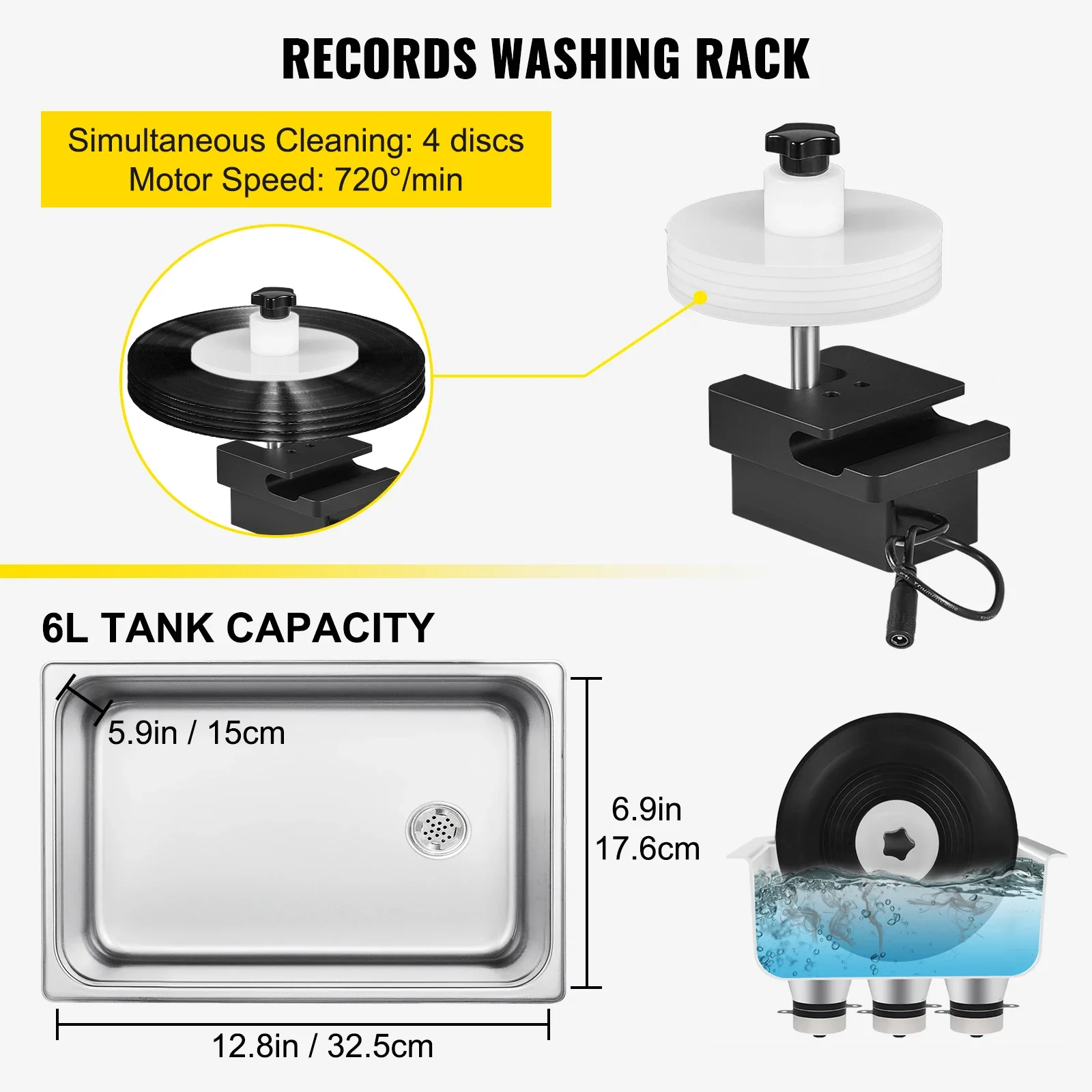 SIHAO 6L Ultradźwiękowa Myjka  – Vinyl Record Cleaner recenzja i cena